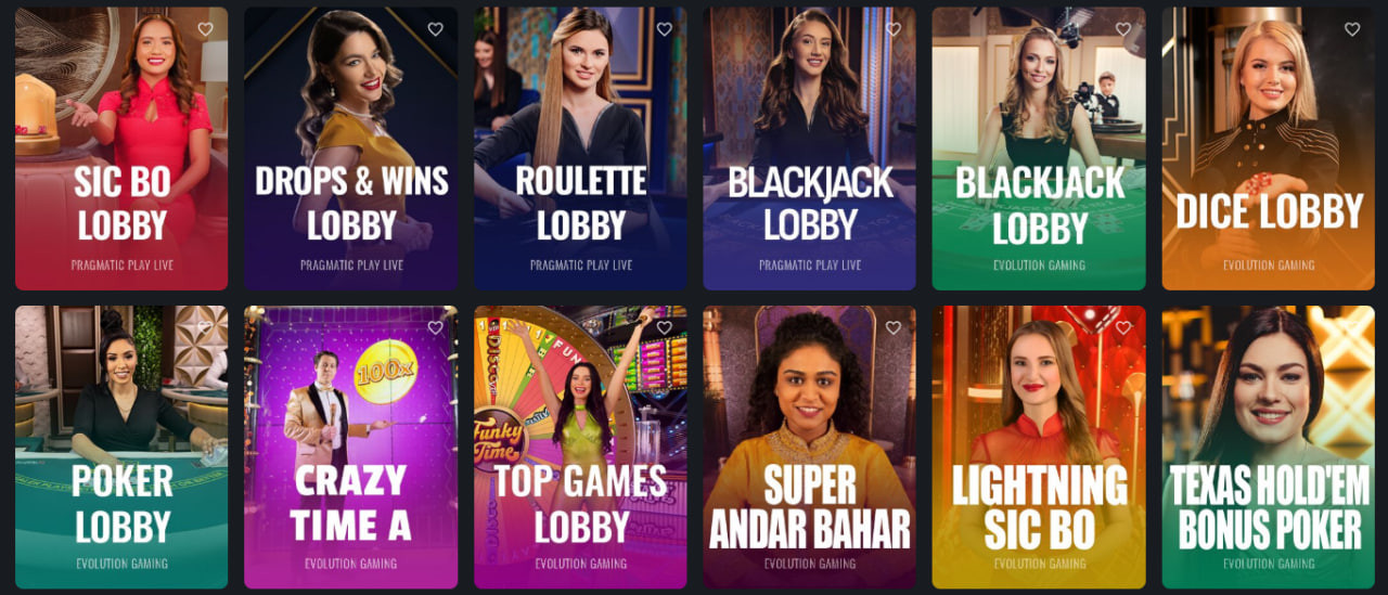 kaista casino popular live games
