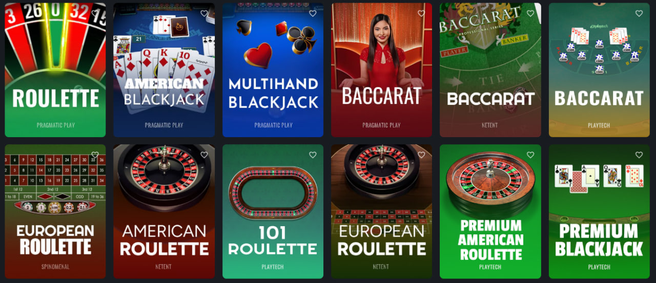 kaista casino popular table games